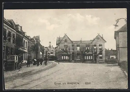 AK Rhenen, Strassenpartie mit Passanten