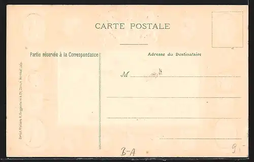 AK Anvers, le Débarcadère et le Steen, Wappen