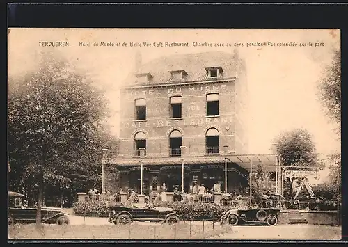 AK Brüssel / Bruxelles-Tervueren, Hôtel du Musée et de Belle-Vue Café-Restaruatn, Chambre avec cu sans pension