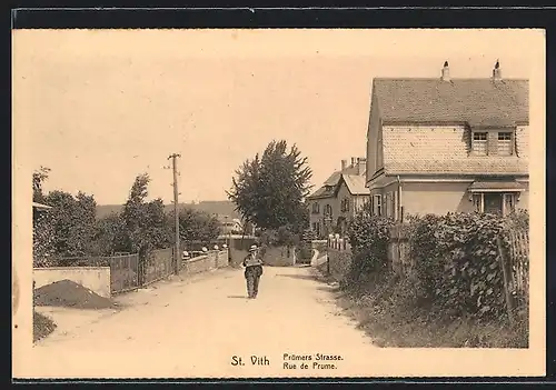 AK St. Vith, Rue de Prume, Strassenpartie