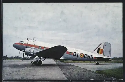 AK Douglas DC 3 der Force Aérienne Belge