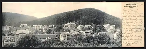 Klapp-AK Friedrichroda, Villenpartie mit Gottlob und Körnberg