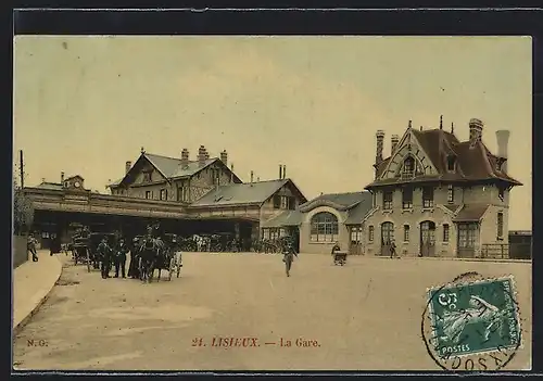 AK Lisieux, La Gare, Bahnhof
