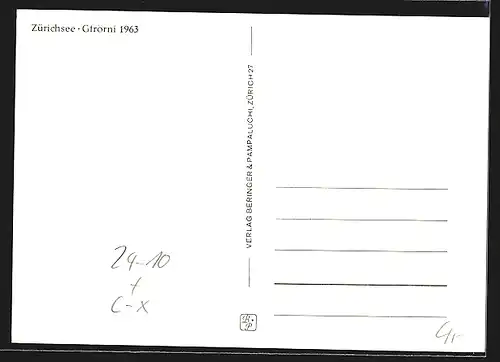 AK Zürich, Gfrörni 1963, Eisläufer