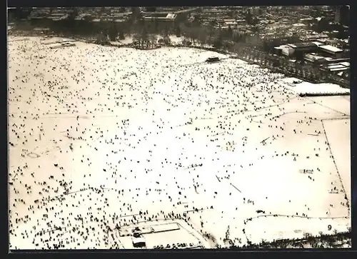 AK Zürich, Seegefrörni Januar-Februar 1963, Panorama