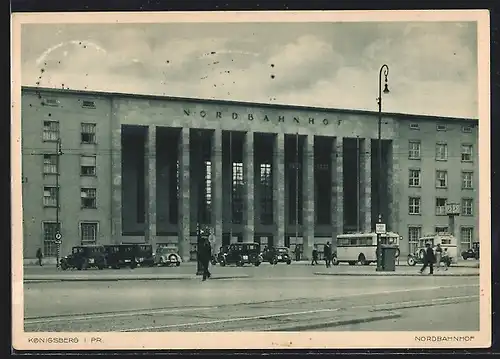 AK Königsberg i. Pr., Nordbahnhof