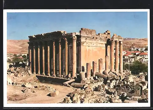 AK Baalbek, Der Baccchustempel, von oben gesehen