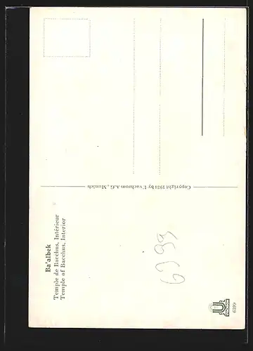 AK Baalbek, Bacchustempel, Inneres