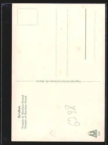 AK Baalbek, Temple de Baccchus, Portail
