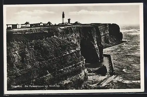 AK Helgoland, Die Felsenklippen der Westküste