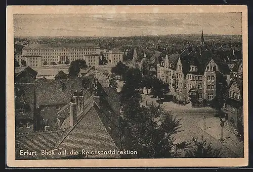 AK Erfurt, Blick auf die Reichspostdirektion