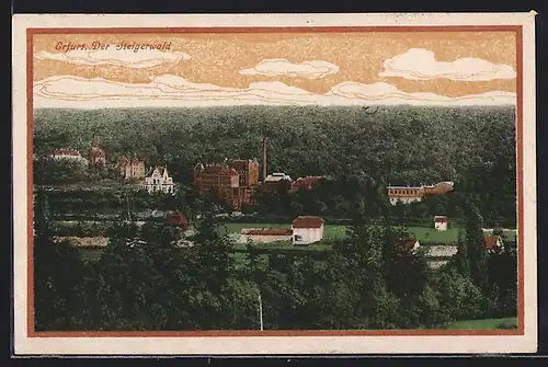 AK Erfurt, Steigerwald aus der Vogelschau