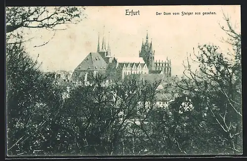 AK Erfurt, Dom vom Steiger aus gesehen