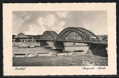 AK Düsseldorf, Schafe an der Skagerrak-Brücke