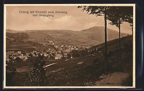 AK Geising, Fernsicht nach Altenberg u. Geisingberg