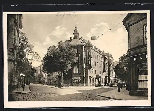 AK Erfurt, Fremdenheim Haus zum breiten Stein, Ecke Theaterstrasse und Dalbergsweg