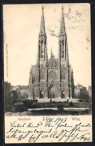 AK Wien, Die doppeltürmige Votivkirche