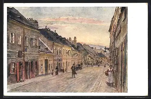 Künstler-AK Wien, Partie in der Badgasse