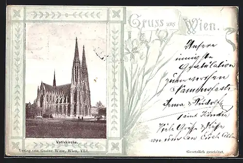 AK Wien, Blick zur Votivkirche