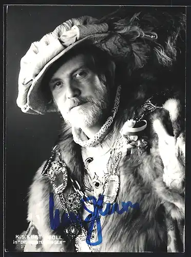 AK Opernsänger Kurt Moll in Die Meistersinger, mit original Autograph