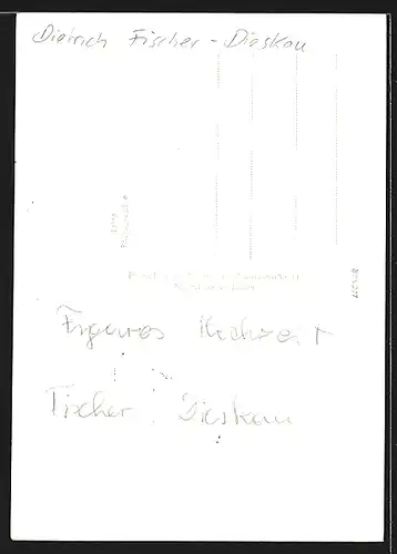 AK Opernsänger Dietrich Fischer-Dieskau in Figaros Hochzeit, mit original Autograph
