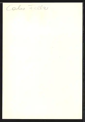 AK Opernsänger Carlos Feller im Anzug mit Brille in der Hand, mit original Autograph