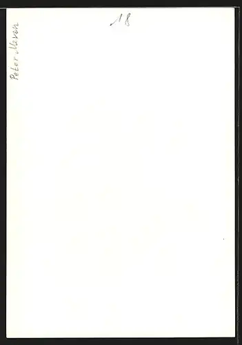 AK Opernsänger Peter Meven mit grimmigem Blick, mit original Autograph