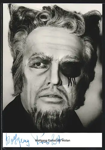 AK Opernsänger Wolfgang Probst als Wotan, mit original Autograph