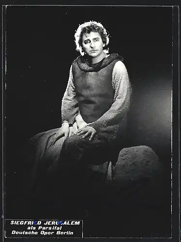 AK Opernsänger Siegfried Jerusalem als Parsifal, mit original Autograph