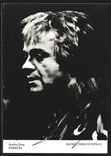 AK Opernsänger Manfred Jung als Parsifal, mit original Autograph