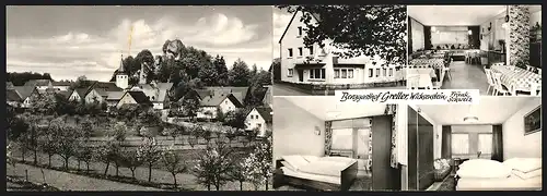 Klapp-AK Wichsenstein, Berggasthaus Hans Greller, Ortsansicht