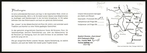 Klapp-AK Fladungen /Rhön, Gasthof Löwen, Strassenpartie