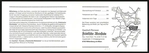 Klapp-AK Miltenberg /Main, Gasthaus Fränkische Weinstube