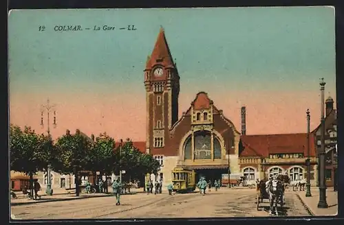 AK Colmar, La Gare