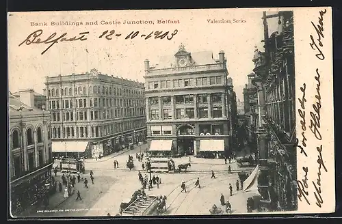 AK Belfast, Bank Buildings and Castle Junction, Pferdebahn