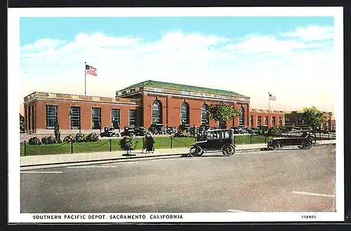 AK Sacramento, CA, Southern Pacific Depot, Bahnhof