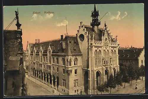 AK Erfurt, Blick auf das Rathaus