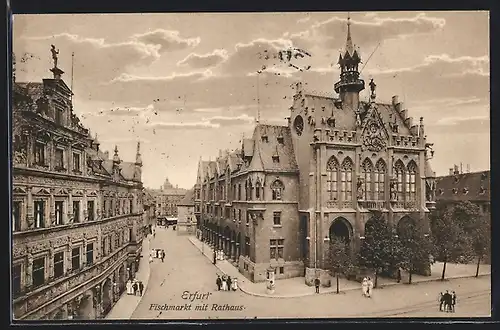 AK Erfurt, Fischmarkt und Rathaus