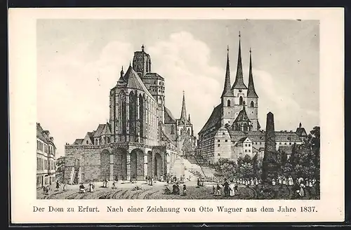 Künstler-AK Erfurt, Der Dom