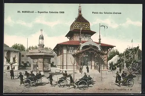 AK Marseille, Exposition coloniale 1906, Pavillon des Colonies diverses