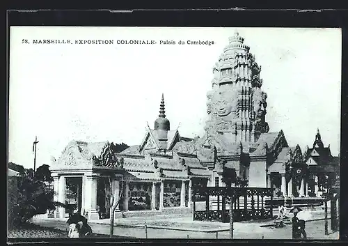 AK Marseille, Exposition coloniale 1906, Palais du Cambodge