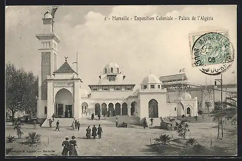 AK Marseille, Ausstellung, Exposition Coloniale, Palais de l`Algerie