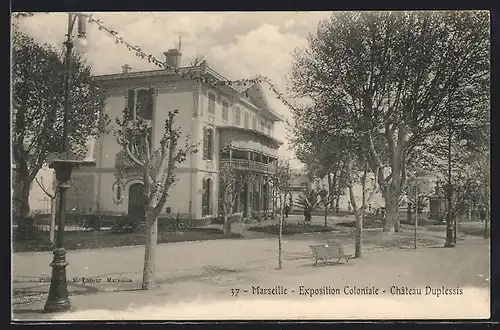 AK Marseille, Exposition coloniale 1906, Chateau Duplessis