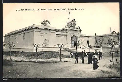 AK Marseille, Exposition Coloniale, Palais de la Mer