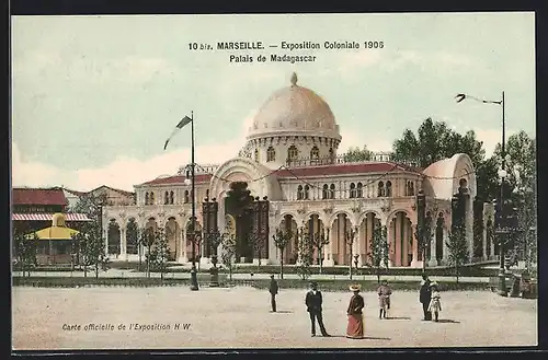 AK Marseille, Exposition coloniale 1906, Palais Madagascar