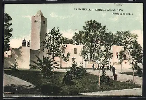 AK Marseille, Exposition Coloniale 1906, Palais de la Tunisie