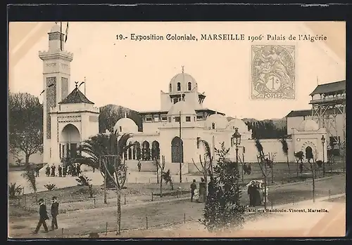 AK Marseille, Exposition Coloniale 1906, Palais de l`Algerie