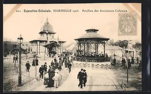 AK Marseille, Exposition Coloniale 1906, Pavillon des Anciennes Colonies