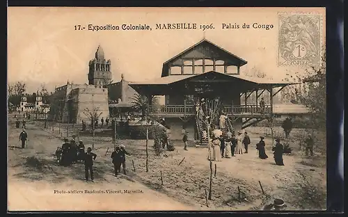 AK Marseille, Exposition Coloniale 1906, Palais du Congo