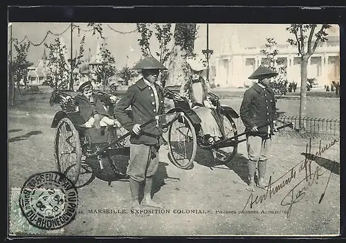 AK Marseille, Exposition Coloniale, Pousses Annamites